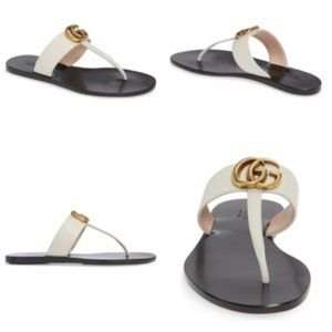 Gucci GG T-Strap Sandal Mystic White 9US / 39EU